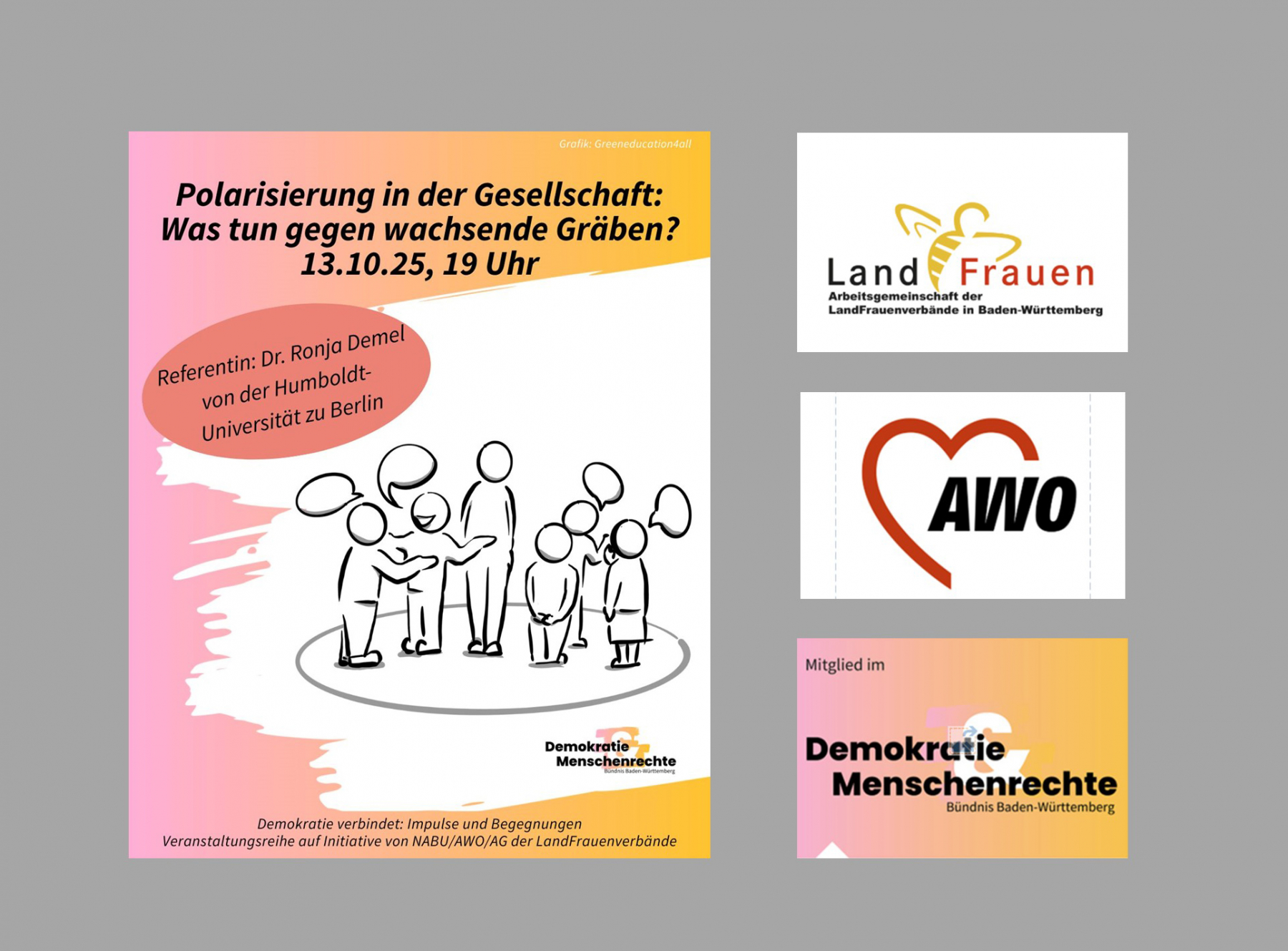 Einleitungsbild Bündnis für Demokratie und Menschenrechte - Digitale Veranstaltungsreihe startet im Oktober