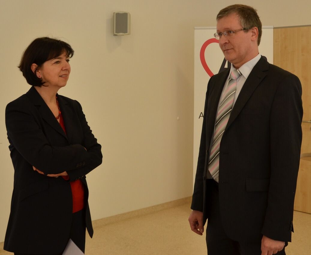 Frau Daumüller und Herr Opitz Leifheit