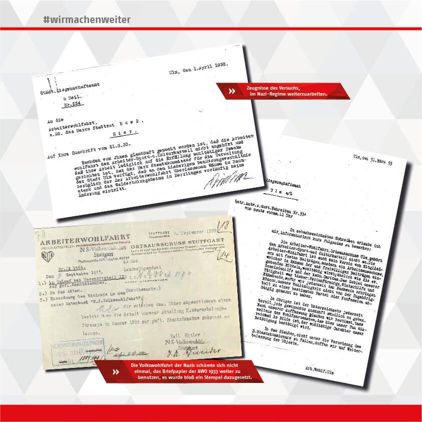 Doe Volkswohlfahrt nutzte das Briefpapier der AWO