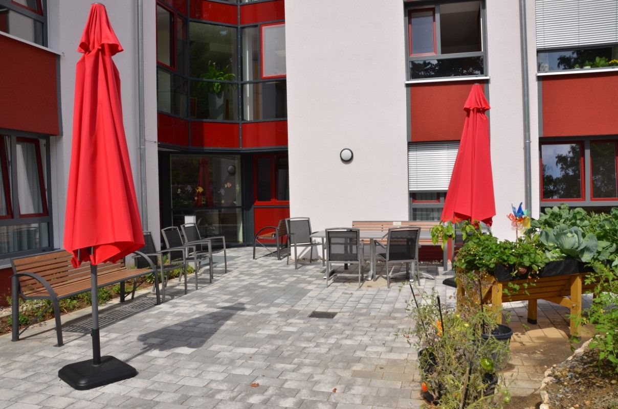 Innenhof des Seniorenzentrums