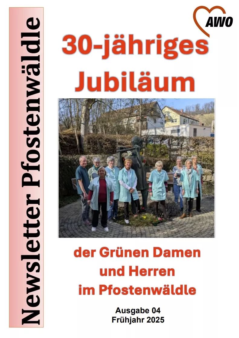 Deckblatt des Newsletter Ausgabe4 zum 30jährigen-Jubiläum der Grünen Damen und Herren