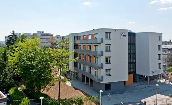 Blick von der Haltestelle