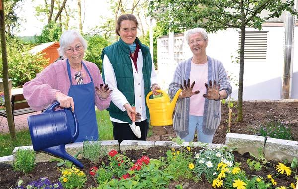 Blumenbeet der Tagespflege